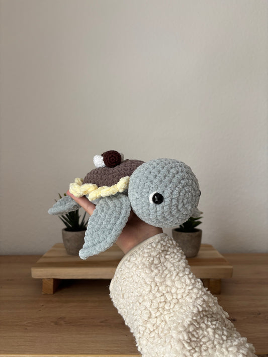 Sonnenblumenschildkröte mit Biene