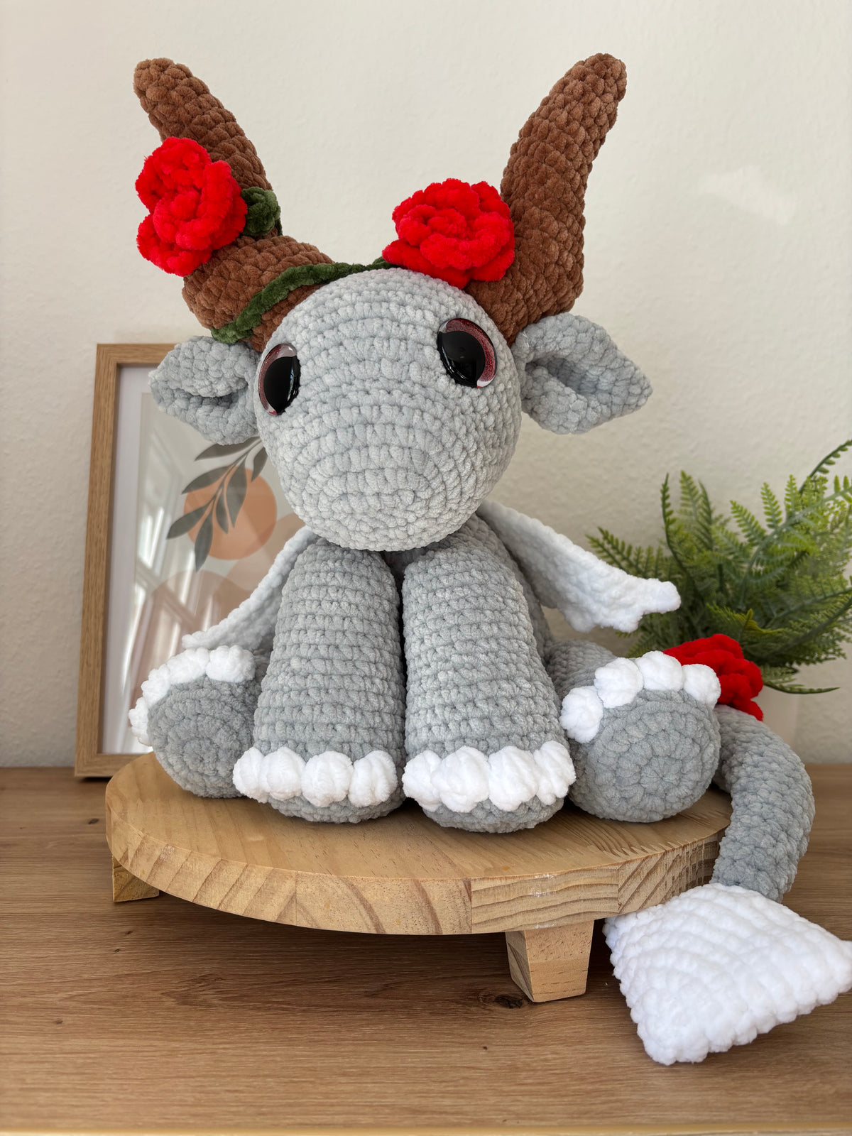 Drache mit Rosen XL