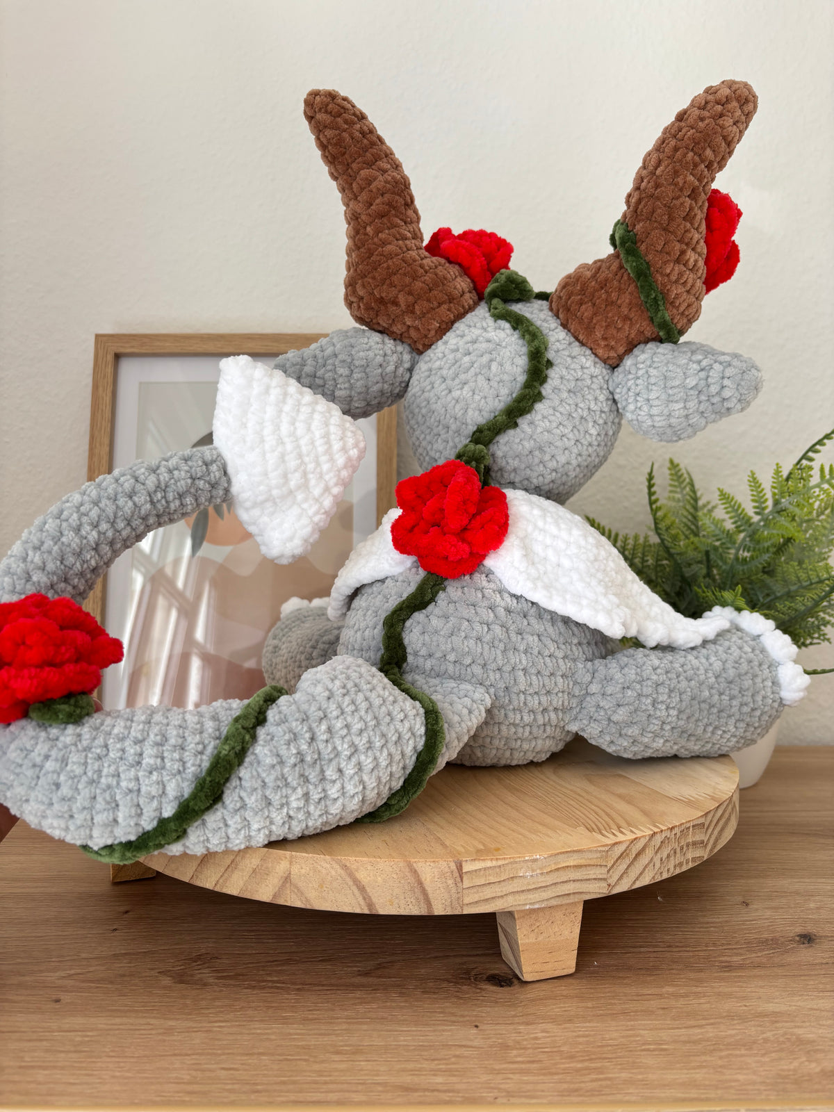 Drache mit Rosen XL