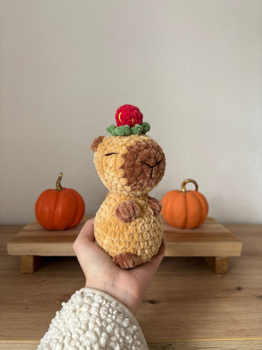 Capybara mit Erdbeere